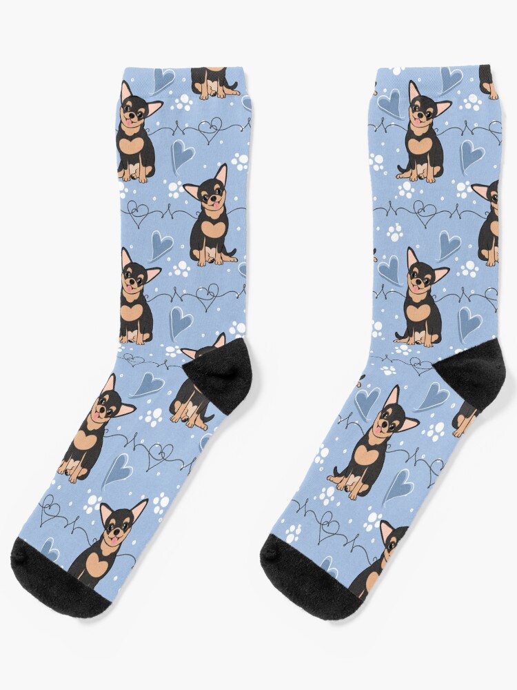 Black Chihuahua Socks