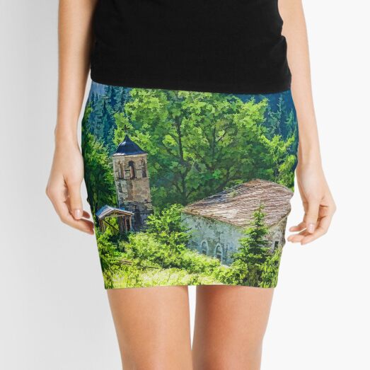 The Village Church - Impressions of Mountains and Forests Mini Skirt