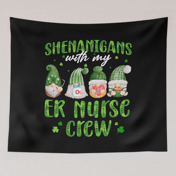 Item preview, Shenanigans With My ER Nurse Cute Gnomies St Patricks Day designed and sold by GardNewerd.