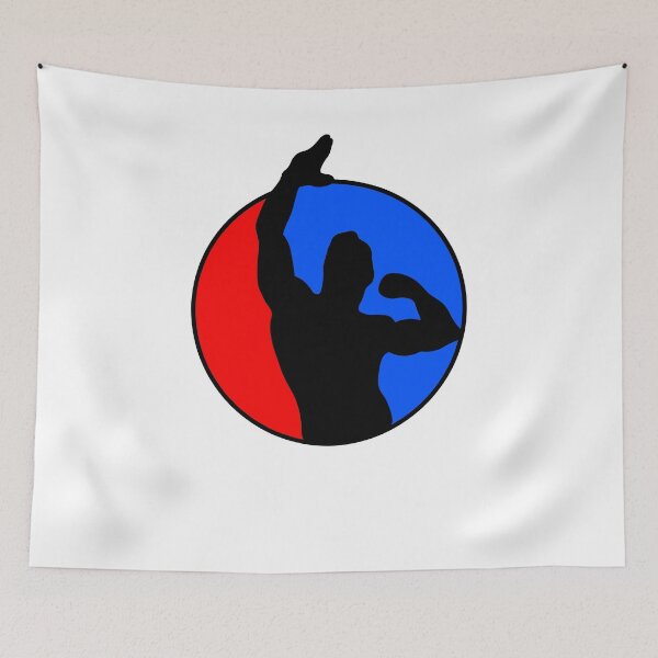 Item preview, Zyzz Pose Silhouette Red Blue designed and sold by designsbyted.
