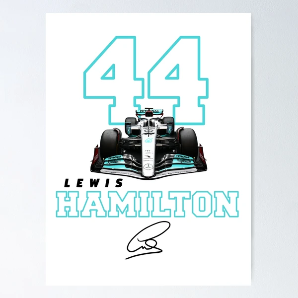 Lewis Hamilton 44 Edition F1 Poster Print. A4/A3, Hamilton, Lewis