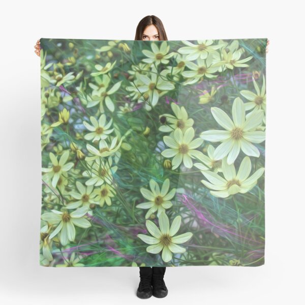 Whimsical Yellow Daisies Scarf