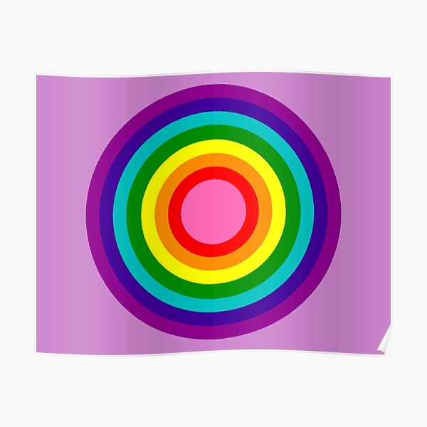 Original Pride Flag Circle Poster For Sale By Kiippers Redbubble