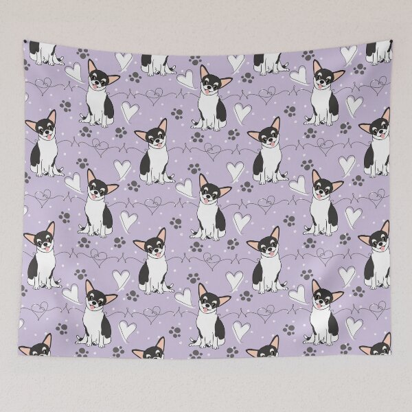 Item preview, LOVE Black White Chihuahua 2 designed and sold by Lulupainting.