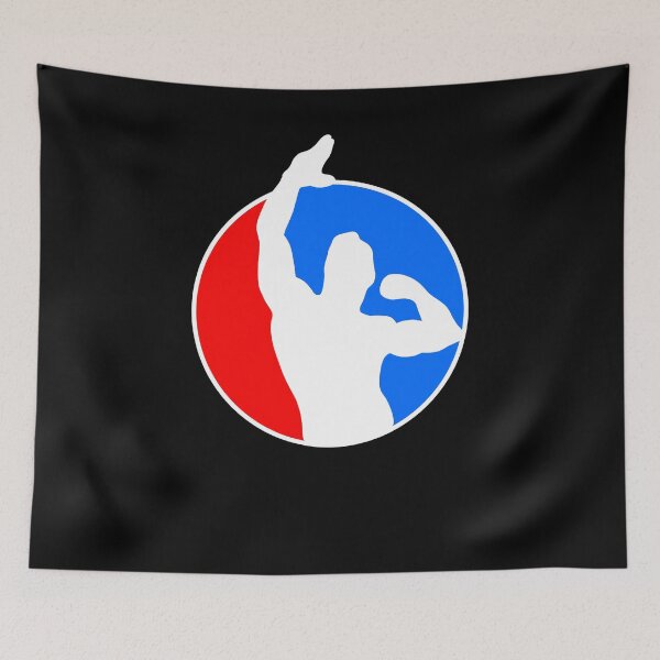 Item preview, Zyzz Pose Silhouette Red and Blue designed and sold by designsbyted.