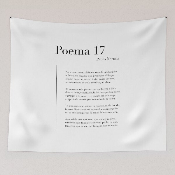 Item preview, Poema 17 de Pablo Neruda designed and sold by wisemagpie.