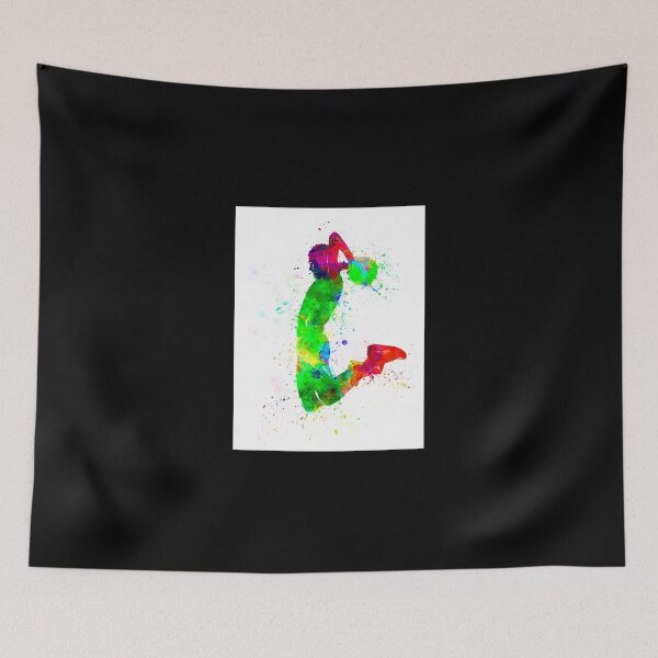Item preview, Young Man Basketball Player Dunking Sticker designed and sold by monica45je.