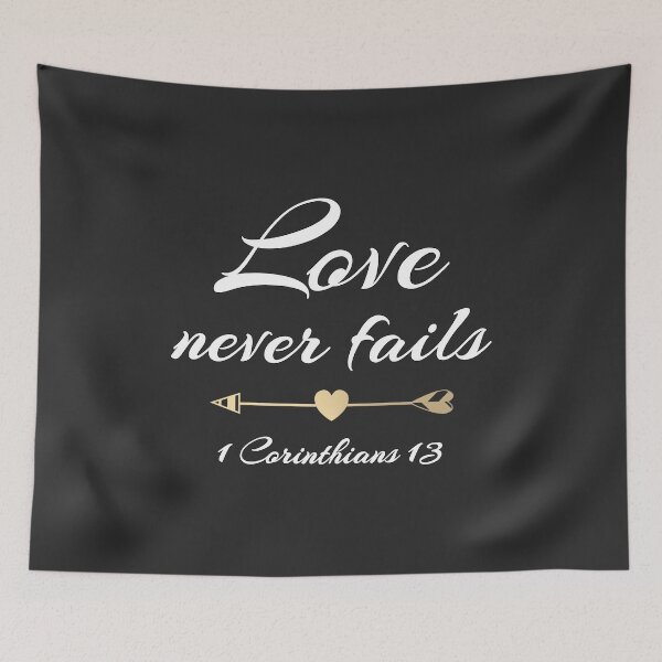 Item preview, Christian Design - Love Never Fails - 1 Corinthians 13 designed and sold by simplydesignart.