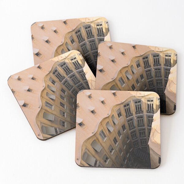 Item preview, The Lost Straw Hat - Antoni Gaudi La Pedrera Courtyard From Above - Vertical designed and sold by Georgia Mizuleva.