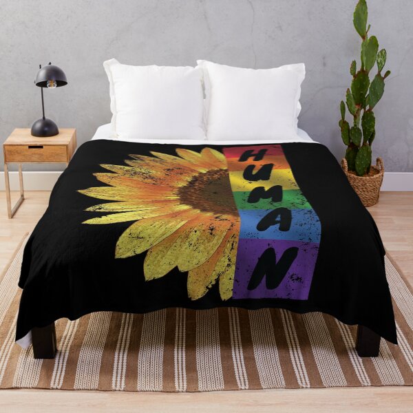 Item preview, Human Sunflower Rainbow LGBT Flag Pride Proud LGBTQ Cool Gift designed and sold by DKKShop.