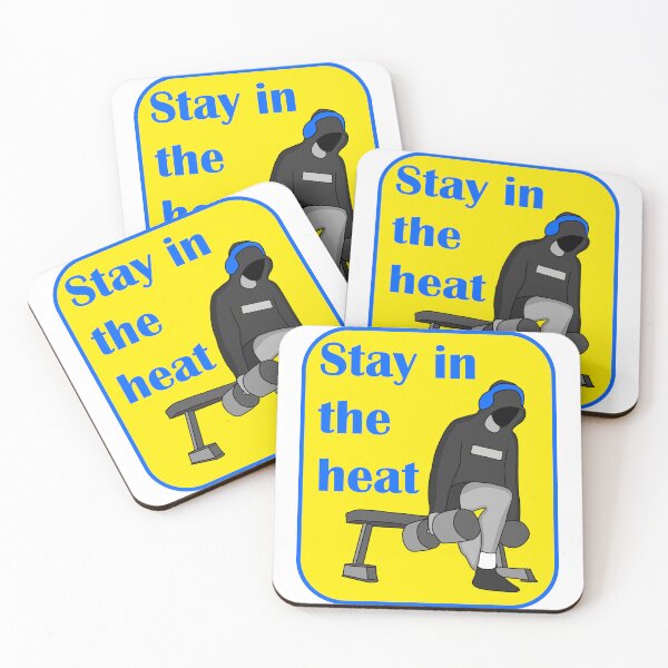 Item preview, Stay in the heat gym bulgarian split squat blue yellow designed and sold by designsbyted.