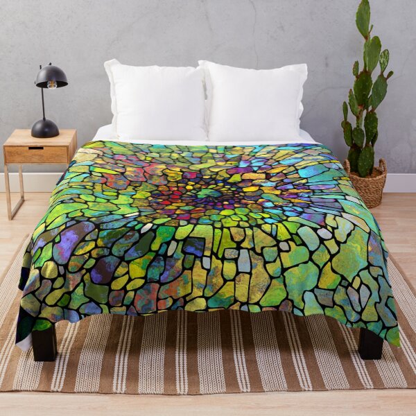 Item preview, Exotic shell pattern in emerald, lime and aqua designed and sold by FGCART.