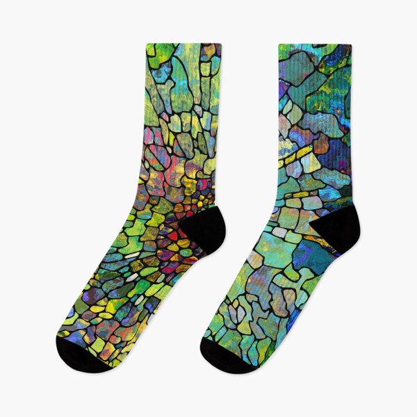 Item preview, Exotic shell pattern in emerald, lime and aqua designed and sold by FGCART.