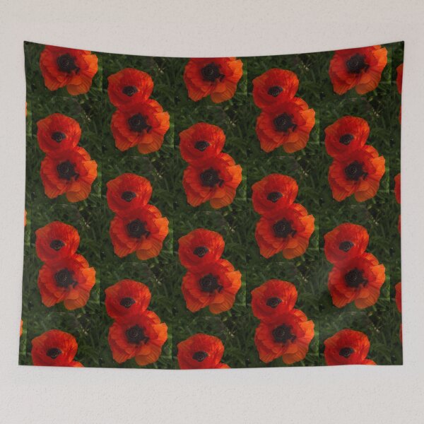 Item preview, Hot Red Poppy Duo - Vertical designed and sold by Georgia Mizuleva.