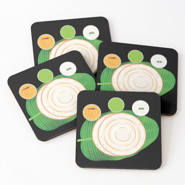 Item preview, Masala Dosa Idli Churtney on Banana Leaf Indian Food designed and sold by alltheprints.