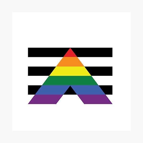 Item preview, Straight Ally pride flag designed and sold by snowshade.
