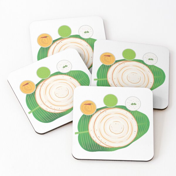 Item preview, Masala Dosa Idli Churtney on Banana Leaf Indian Food designed and sold by alltheprints.
