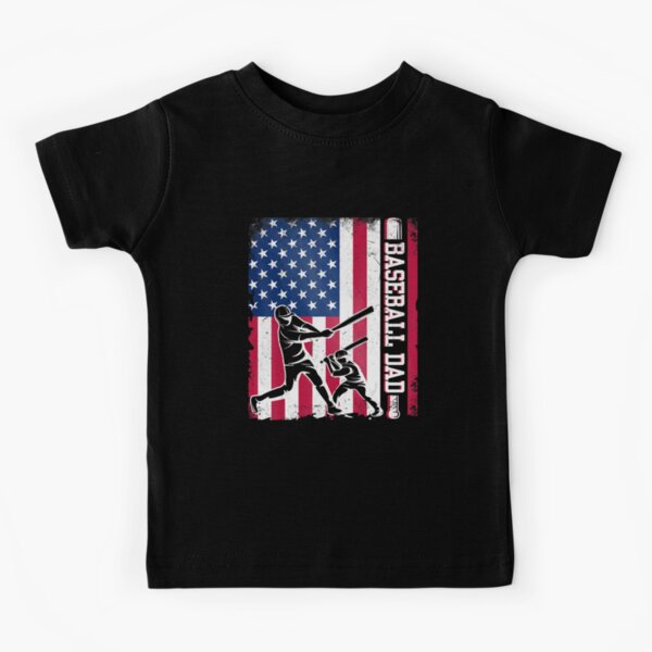 Baseball Dad American Flag Shirt, American Flag Baseball Dad T