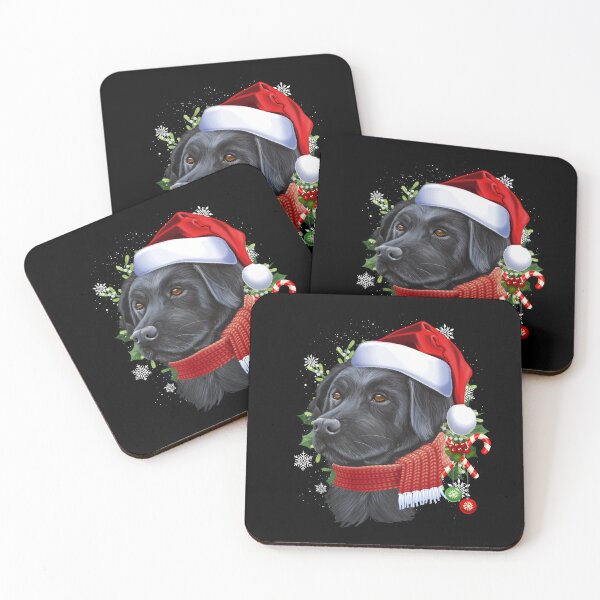 Item preview, Serious Dog Black Labrador Christmas Santa Hat designed and sold by Barnissim.