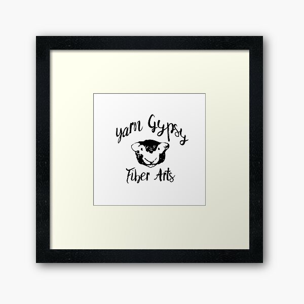 Yarn Gypsy Fiber Arts Logo Gear Framed Art Print