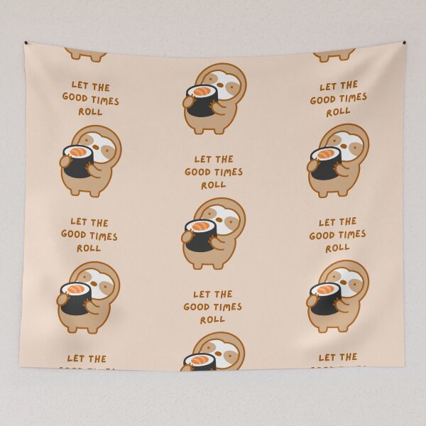Item preview, Let the Good Times Roll Sushi Sloth designed and sold by theslothinme.