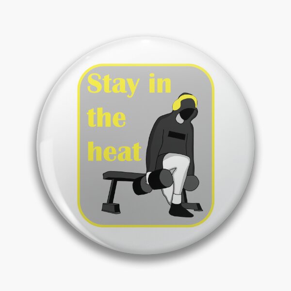 Item preview, Stay in the heat gym bulgarian split squat yellow grey designed and sold by designsbyted.