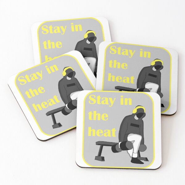 Item preview, Stay in the heat gym bulgarian split squat yellow grey designed and sold by designsbyted.
