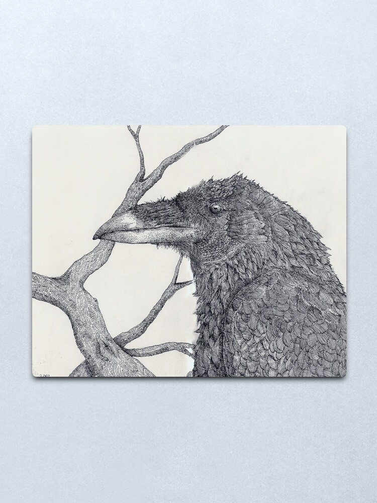 Alternate view of Raven Metal Print