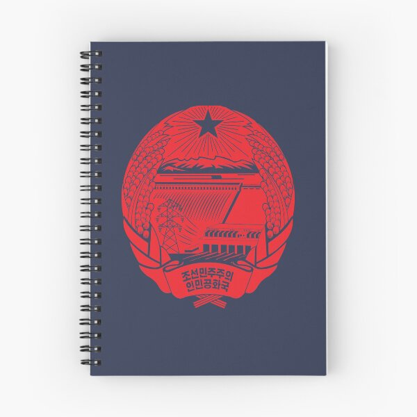Item preview, North Korea Emblem Flag Propaganda T-shirt designed and sold by funnyclan.