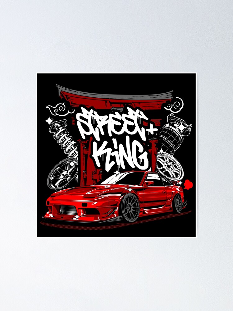 Drifting Tuning Red Car Drift Auto Poster – My Hot Posters
