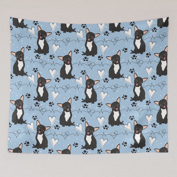 Item preview, LOVE Black White Chihuahua 4 designed and sold by Lulupainting.