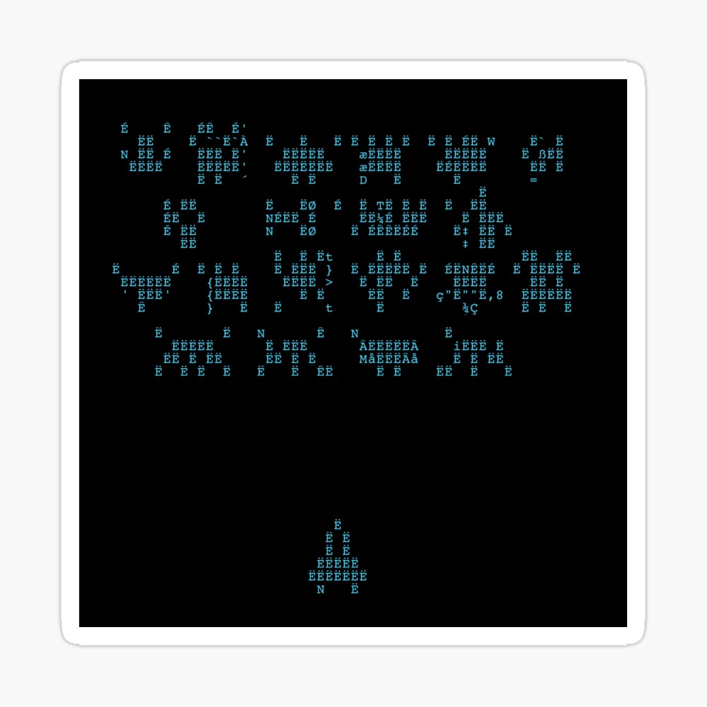 Space Invaders Blue Ascii Edition Art Board Print By Escarpatte Redbubble