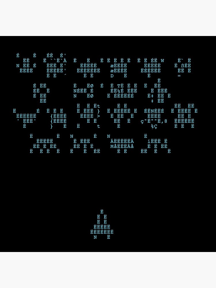 "Space invaders (blue ASCII edition)" Acrylic Block by Escarpatte | Redbubble