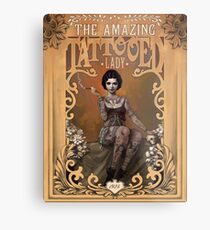 The Amazing Tattooed Lady Metal Print