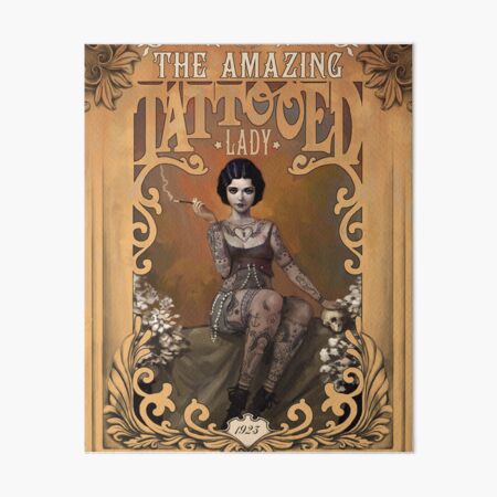 Artikel-Vorschau von Das erstaunliche Vintage-Zirkus-Poster mit der tätowierten Dame, designt und verkauft von Rudy  Faber.