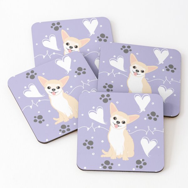 Item preview, LOVE Fawn Cream White Chihuahua 2 designed and sold by Lulupainting.