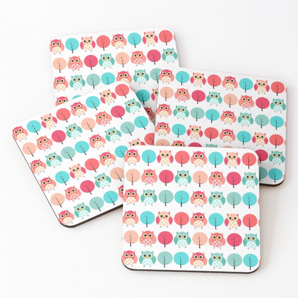 Item preview, Cute, Funny, kawaii, Owl Pattern,  Red, Green, Blue  designed and sold by Jaydee001.