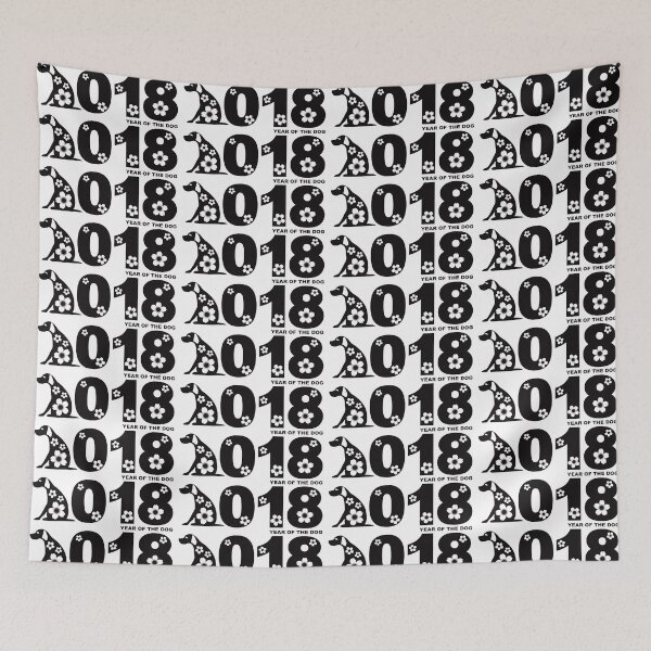 Item preview, 2018 Chinese New Year Dog Numbers Illustration designed and sold by jpldesigns.