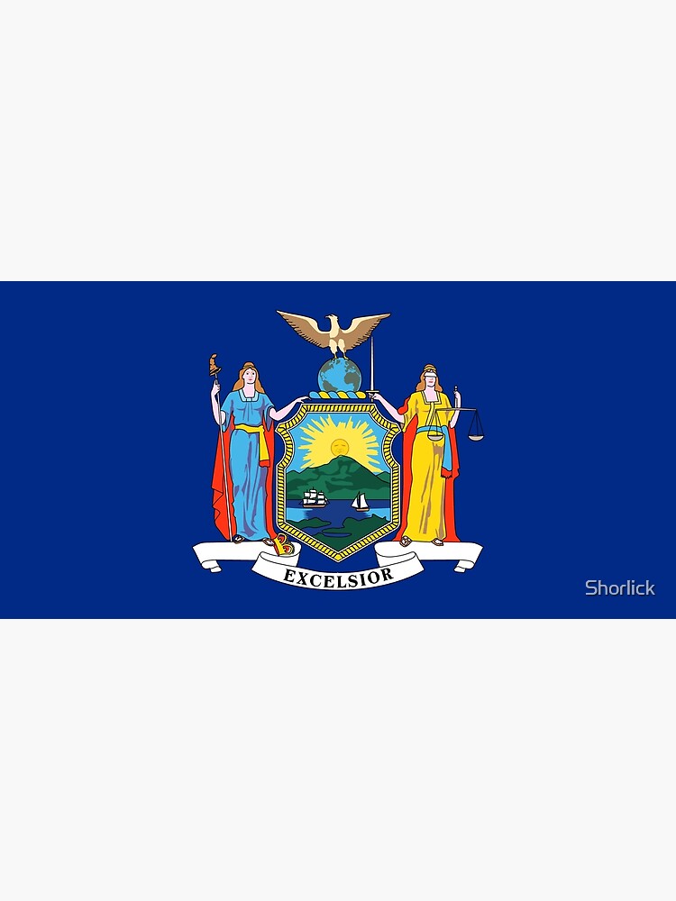 "New York Flag" Poster for Sale by Shorlick Redbubble