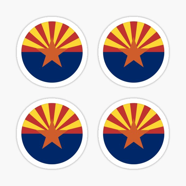 Arizona AZ State Flag Circle Round Sticker