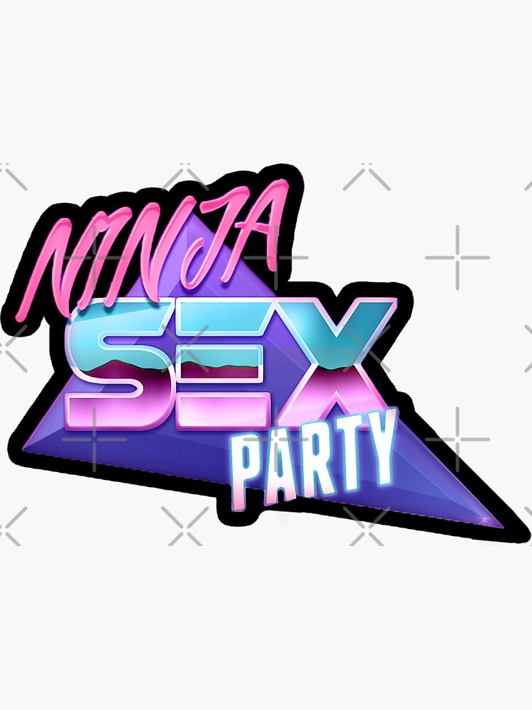 Ninja Sex Party Retro Sticker For Sale By Flightedbird Redbubble