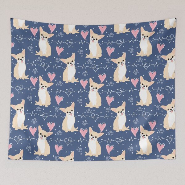 Item preview, LOVE Fawn Cream White Chihuahua 3 designed and sold by Lulupainting.