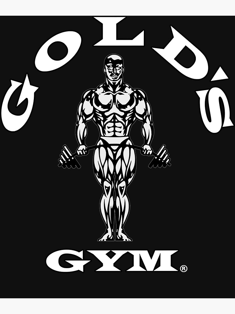 gold-s-gym-white-logo-poster-for-sale-by-jodireal1-redbubble