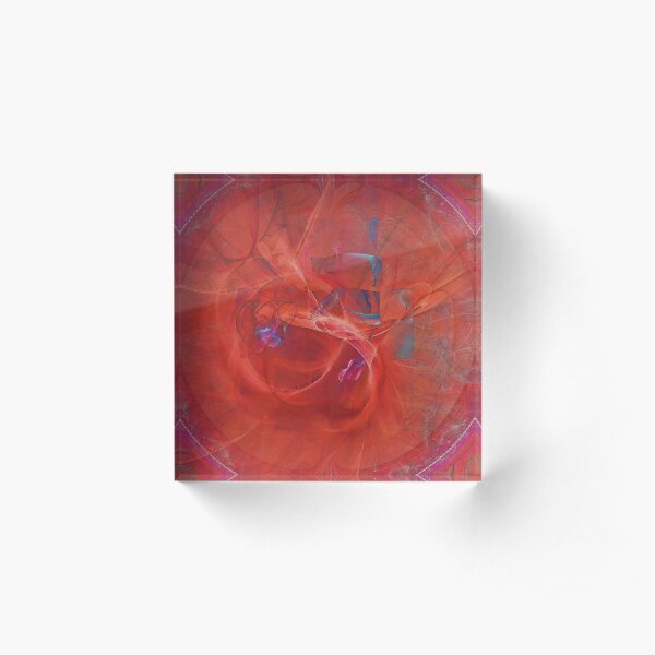 Red excitment Acrylic Block
