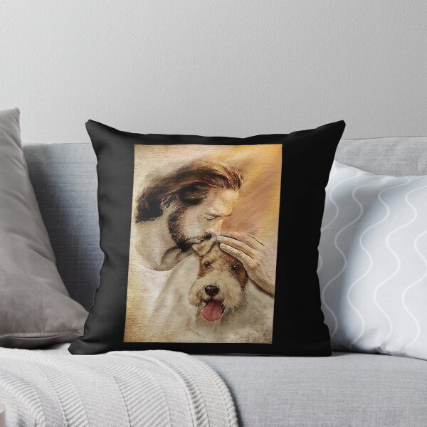 Item preview, Jesus with lovely Fox terrier - for Fox terrier lover   designed and sold by koenhfu06.