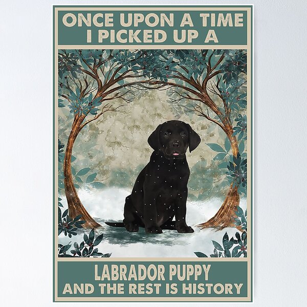 Labrador Puppy Once Upon A Time i picked up a labrador puppy and the rest is history Poster