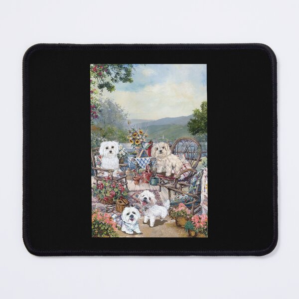 Item preview, Maltese with beautiful lake picture art designed and sold by sellexxf69.