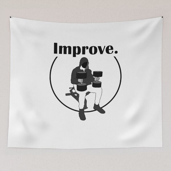 Item preview, Improve. cbum dumbell press white designed and sold by designsbyted.