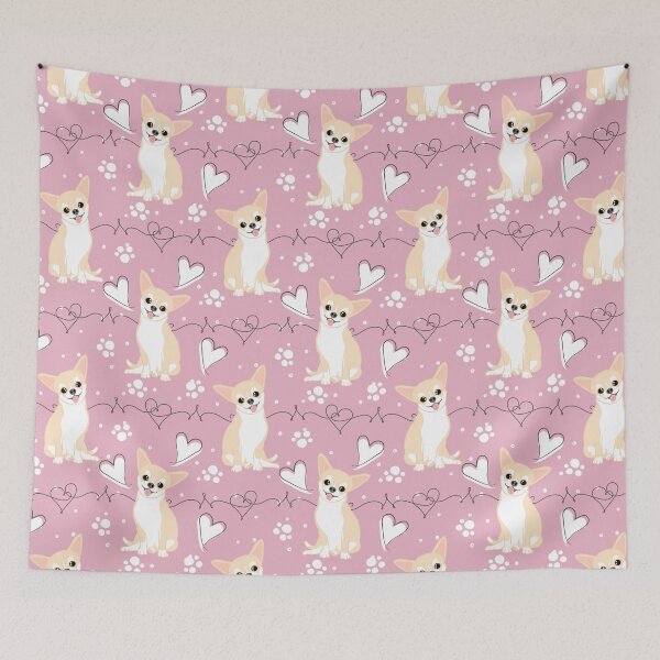 Item preview, LOVE Fawn Cream White Chihuahua 4 designed and sold by Lulupainting.