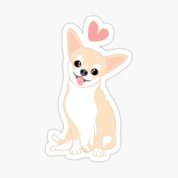 Item preview, LOVE Fawn Cream White Chihuahua 4 designed and sold by Lulupainting.